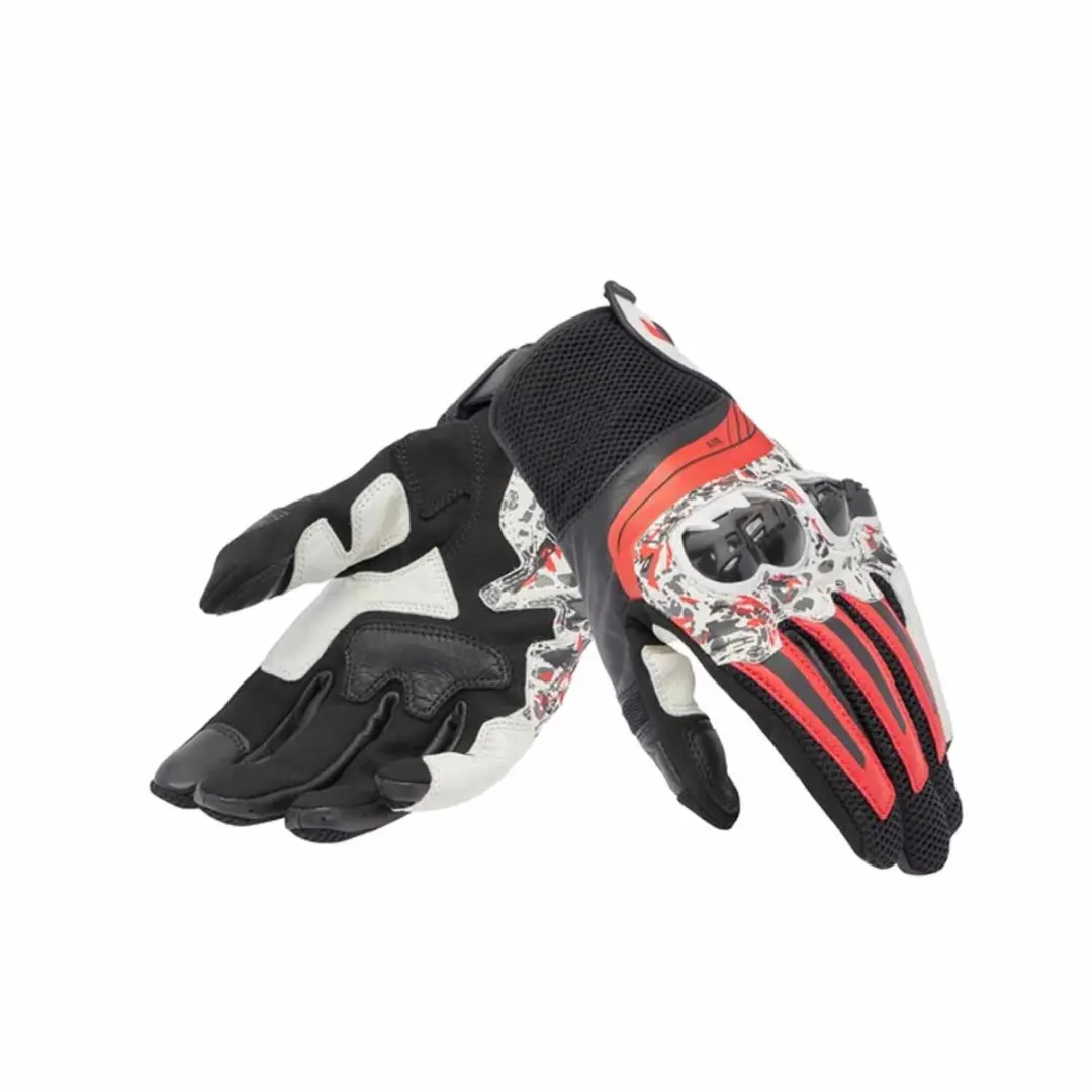 Dainese Mig 3 Unisex Leren Handschoenen Zwart Rood Wit