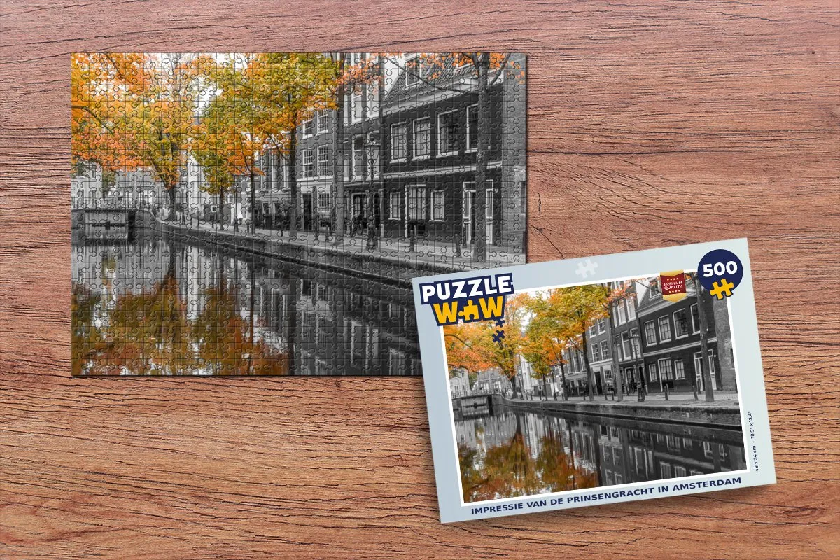 PuzzleWow Legpuzzel Impressie Prinsengracht 500 Stuks - Multicolor
