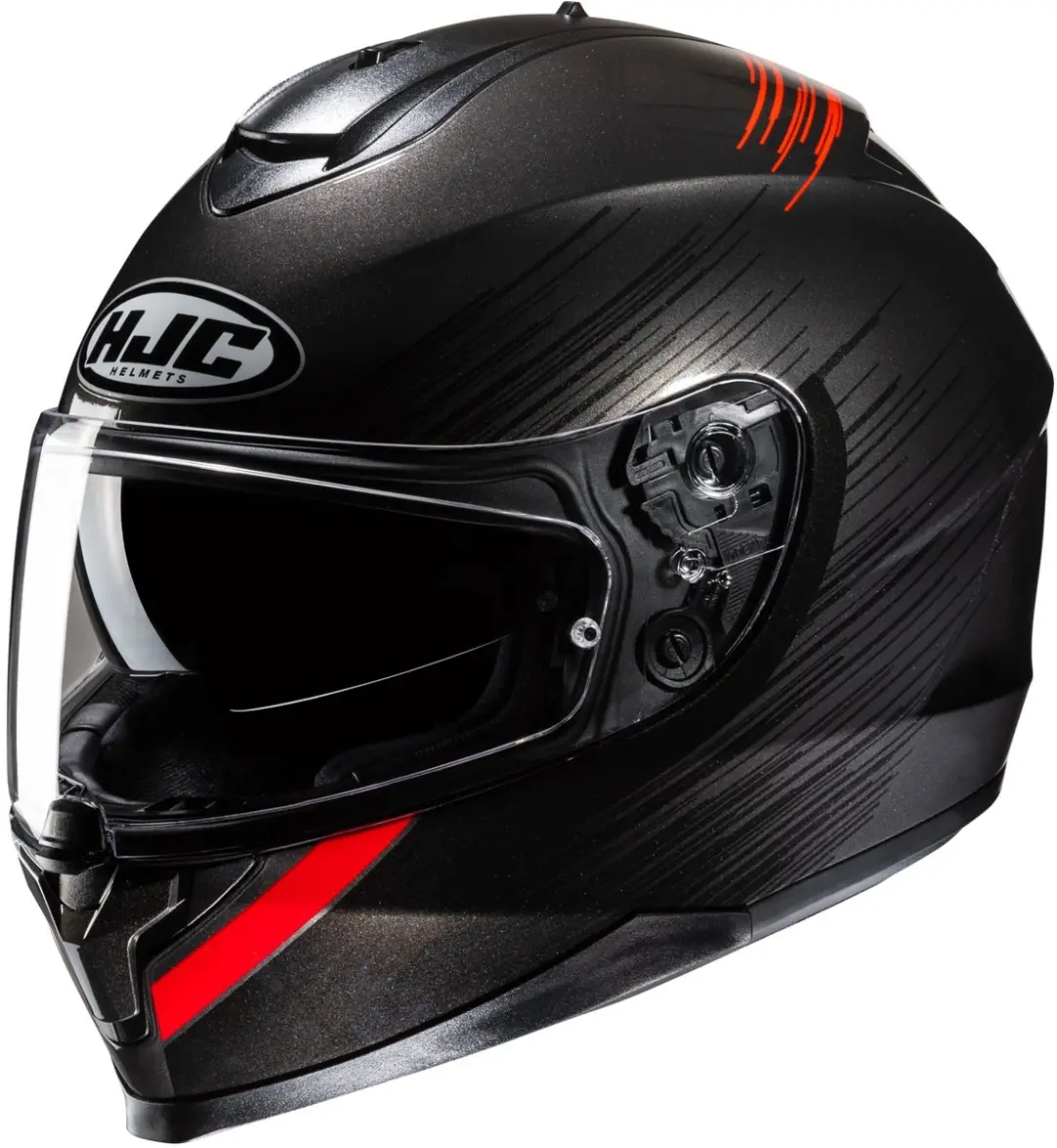 HJC C70N Sway Grijs Rood Integraalhelm