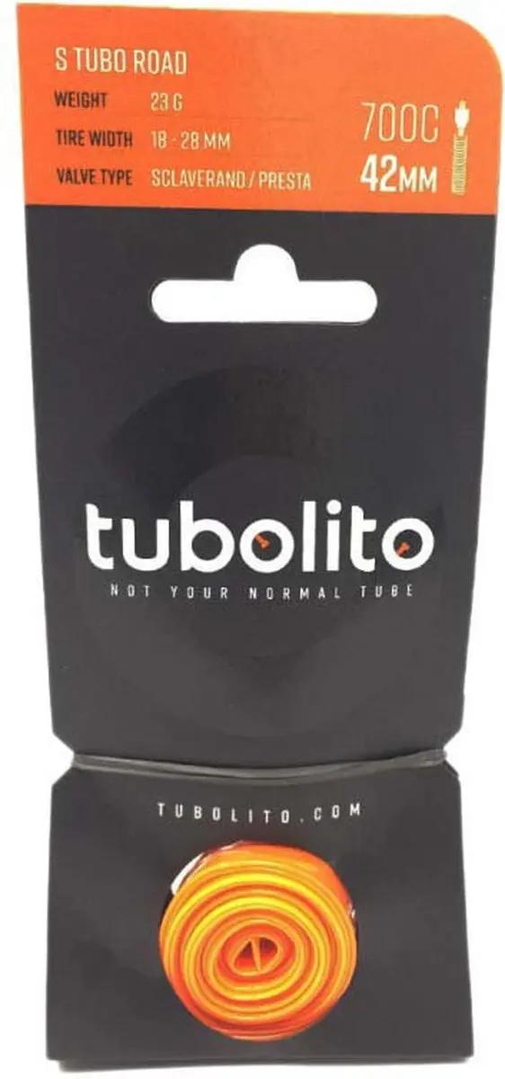 Tubolito S-Tubo Road 700C 42mm - Oranje - afbeelding 3 van 6