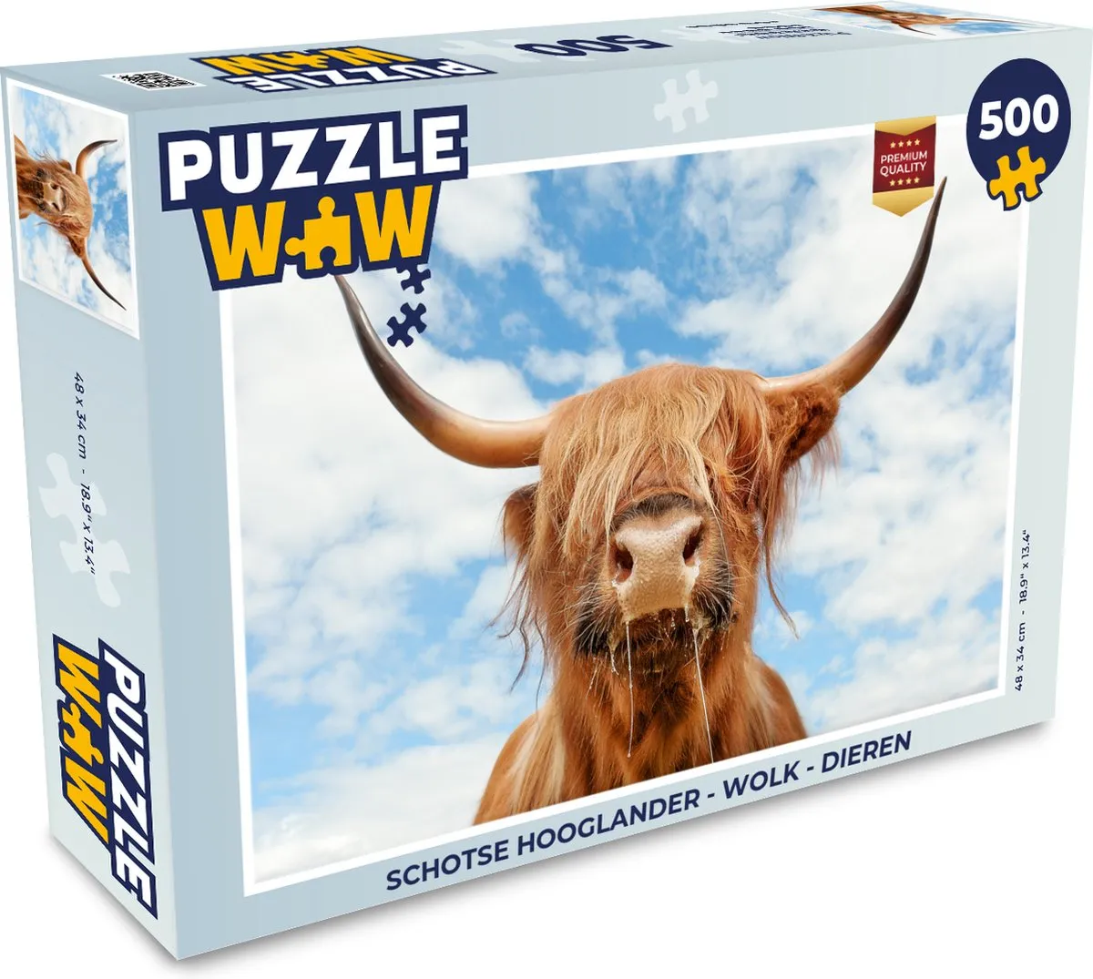 PuzzleWow Schotse Hooglander Legpuzzel 500 Stuks