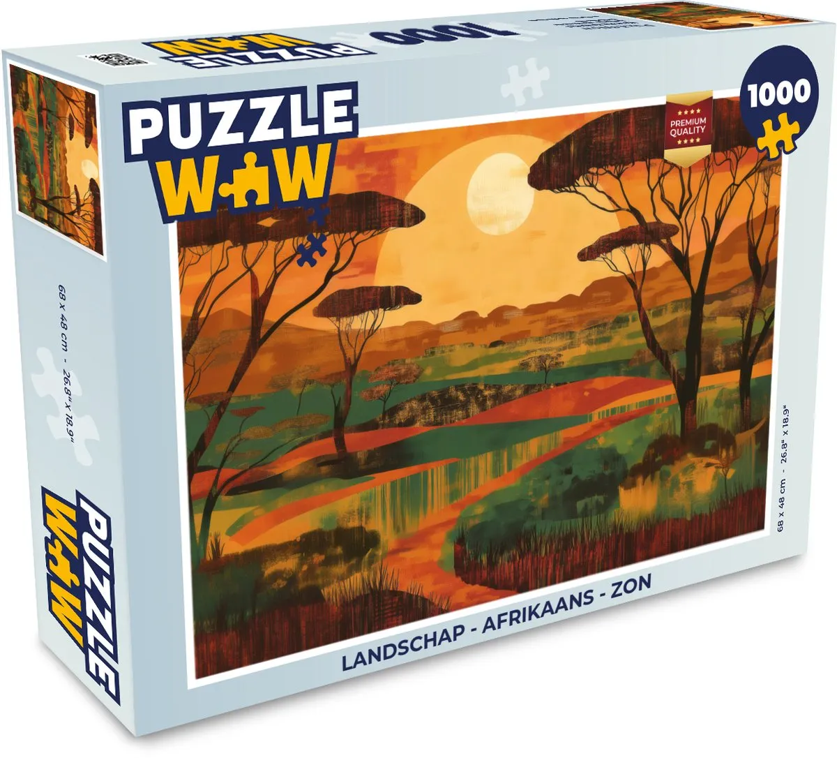 PuzzleWow Legpuzzel Afrikaans Landschap 1000 Stuks