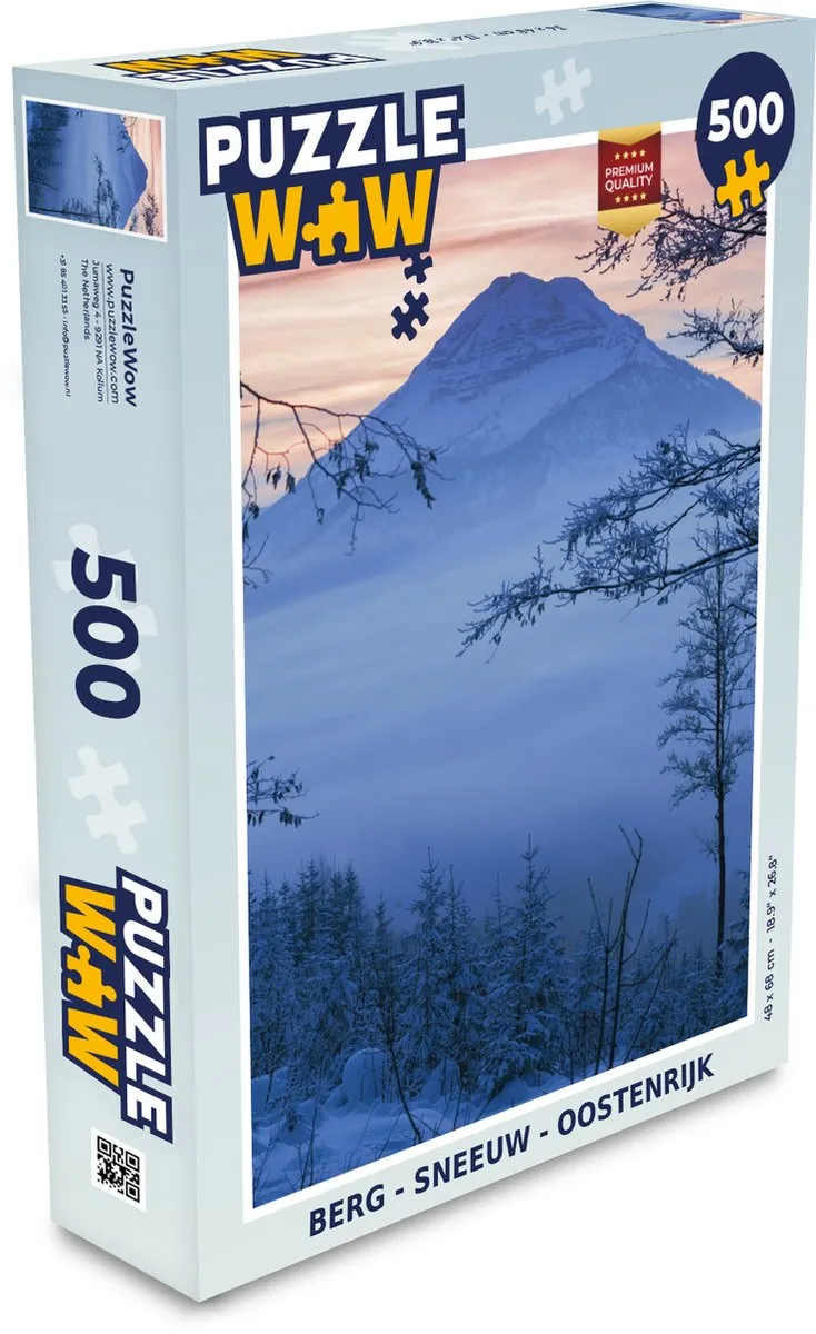PuzzleWow Berg Sneeuw Oostenrijk Legpuzzel 500 Stuks