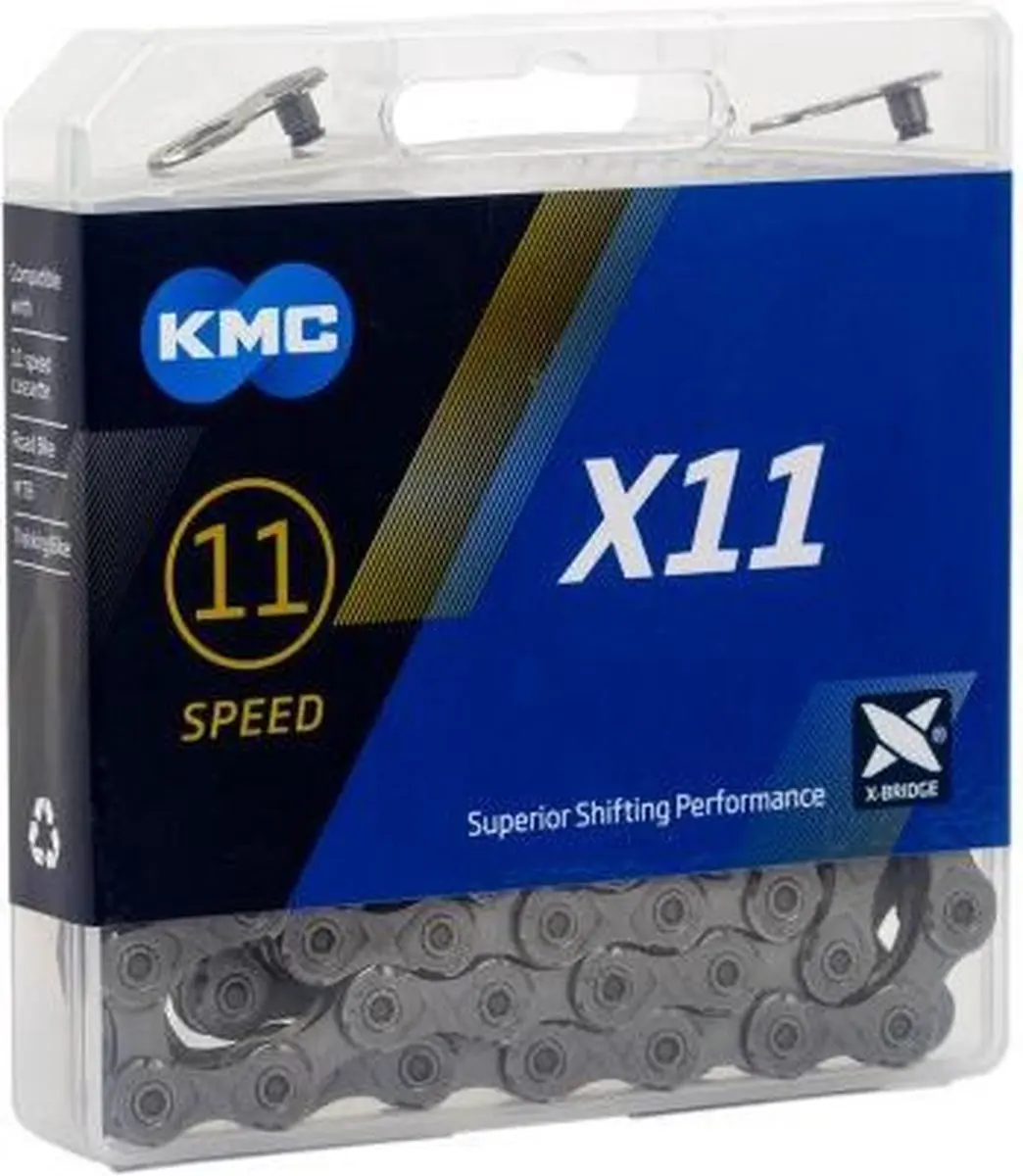 KMC X11 118-schakels fietsketting - Grijs - afbeelding 4 van 6