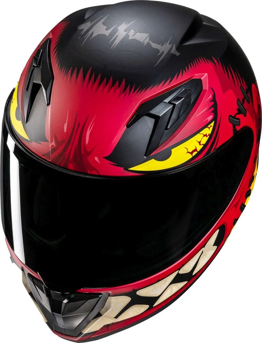 HJC Y10 Frank Kinderhelm - S - Zwart/rood - afbeelding 3 van 6