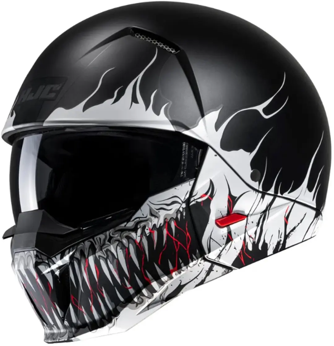 Hjc I20 Scraw Zwart Wit Mc5Sf Open Face Helmet