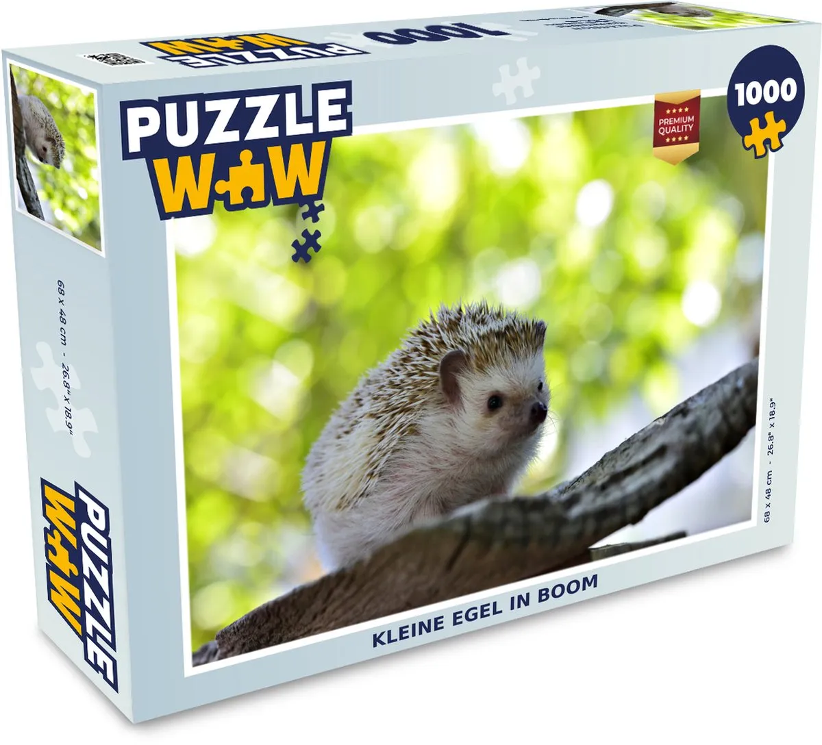 PuzzleWow Legpuzzel Kleine egel in boom 1000 Stuks
