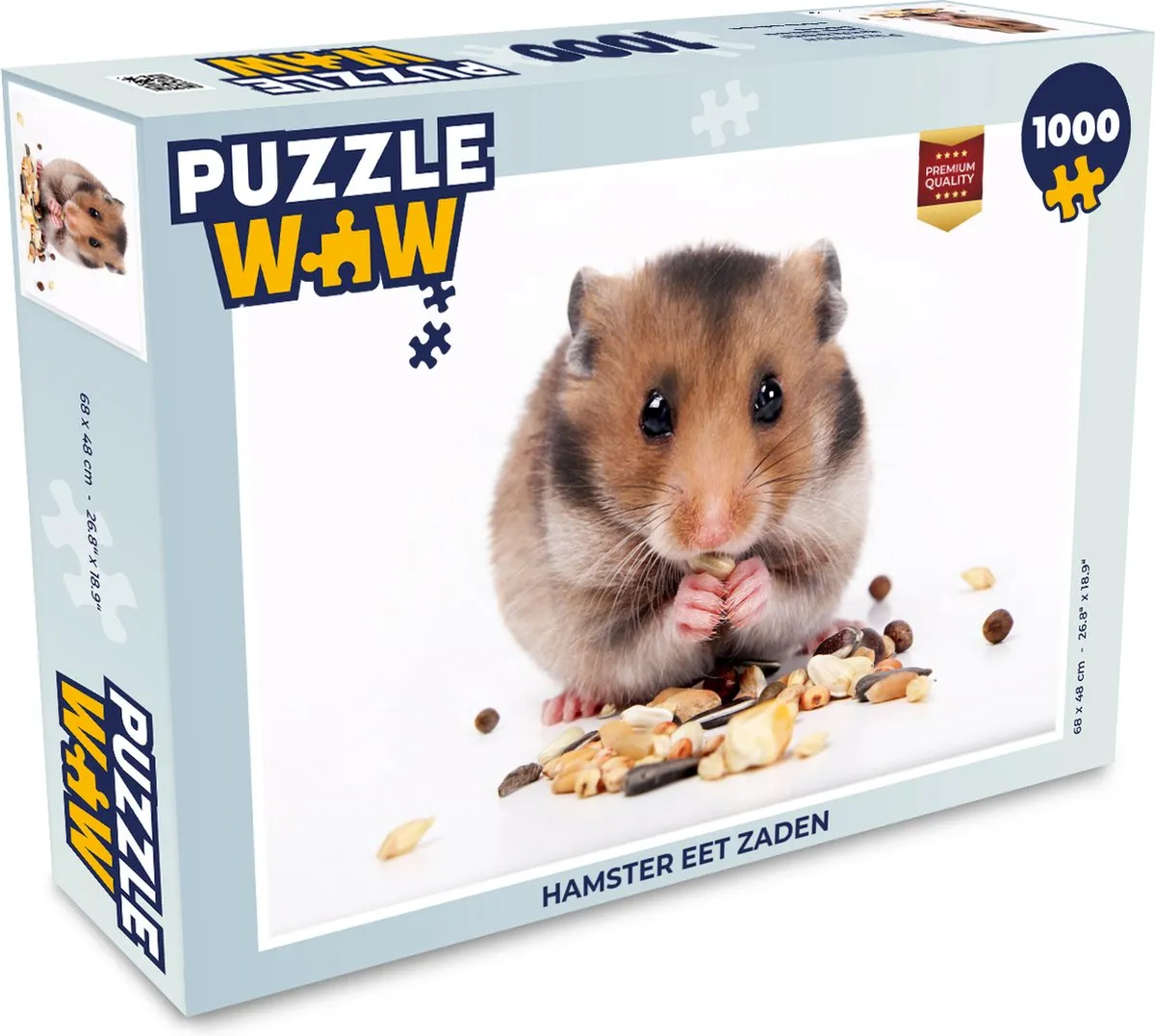 PuzzleWow Hamster Eet Zaden Legpuzzel 1000 Stuks