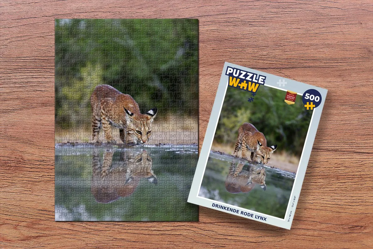 PuzzleWow Lynx Legpuzzel 500 Stuks - Multicolor