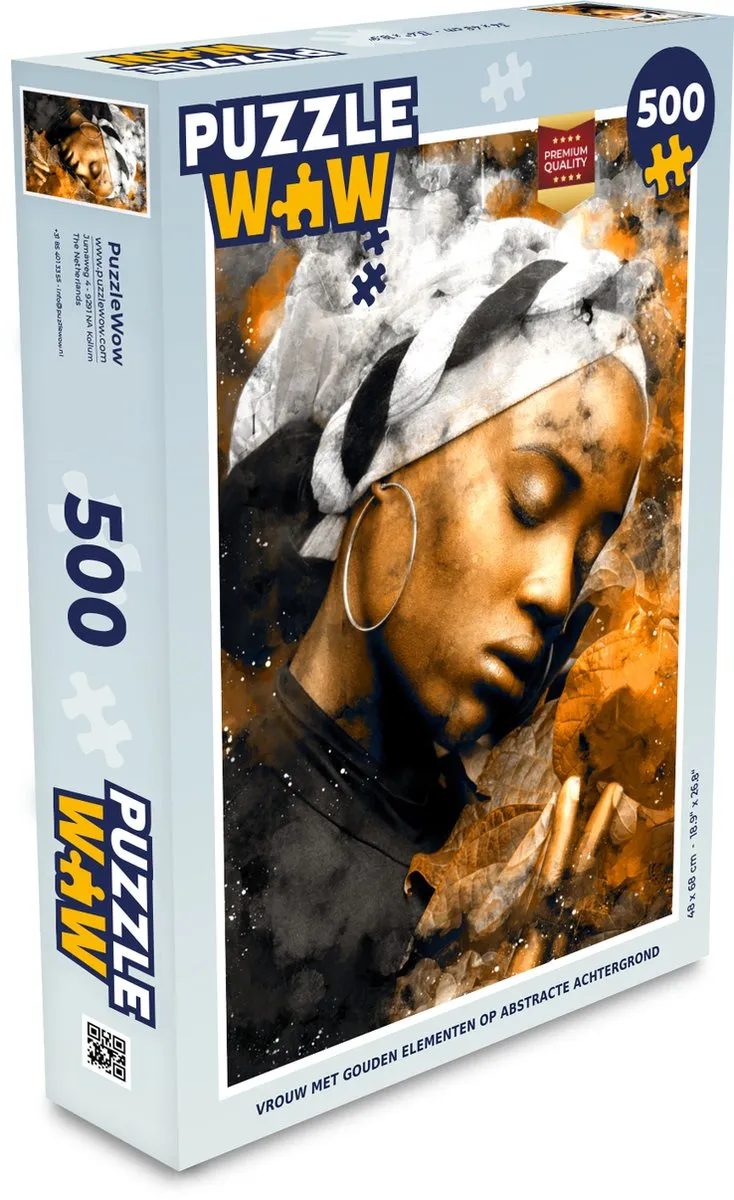 PuzzleWow Abstract Hoofddoek Legpuzzel 500 Stuks