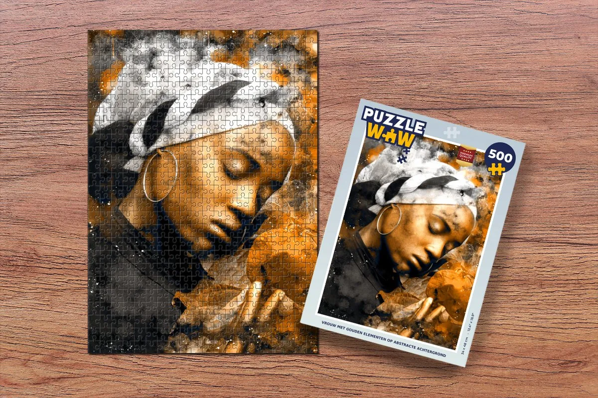 PuzzleWow Abstract Hoofddoek Legpuzzel 500 Stuks - Multicolor