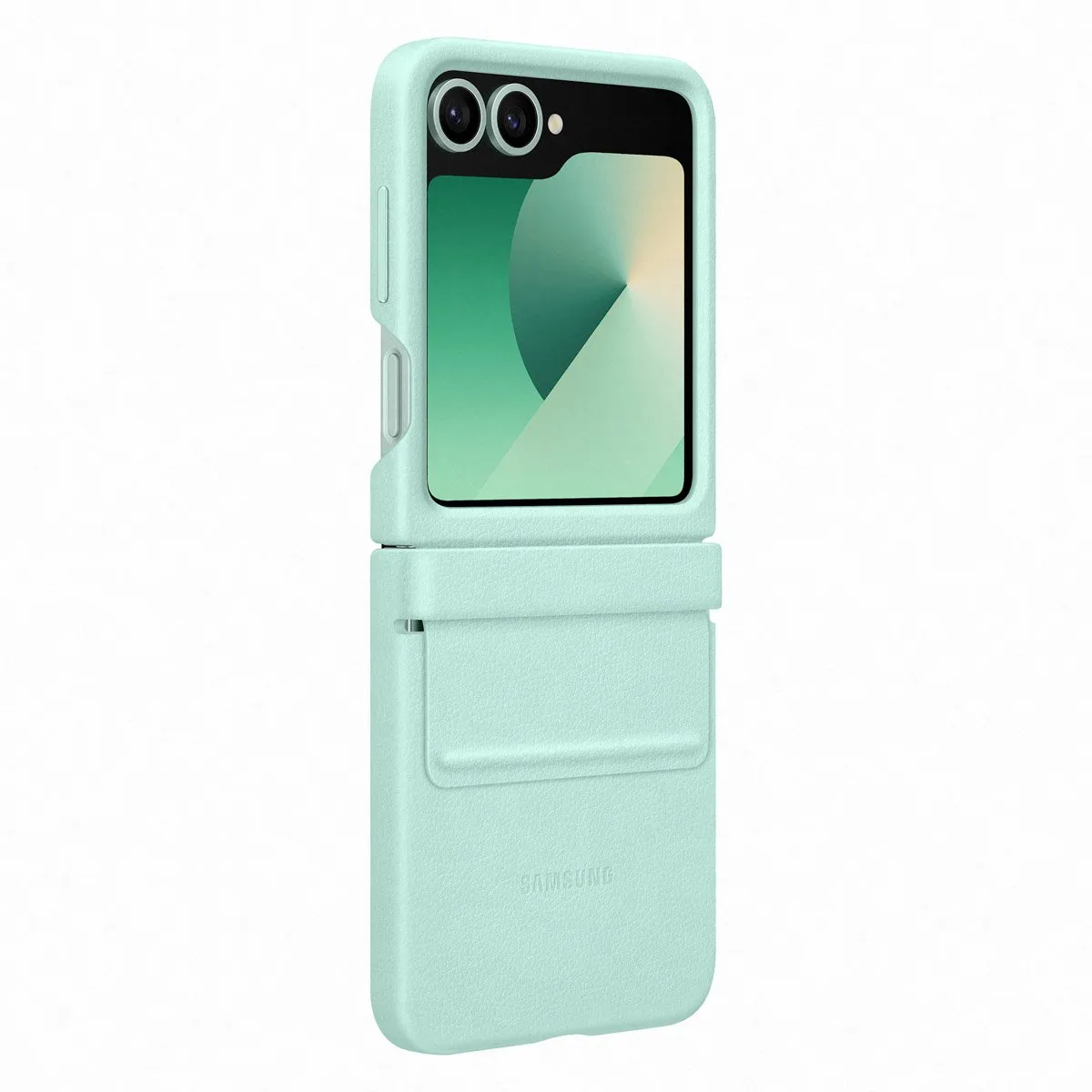 Samsung Galaxy Z Flip6 Vegan Leren Hoesje EF-VF741PMEGWW - Munt