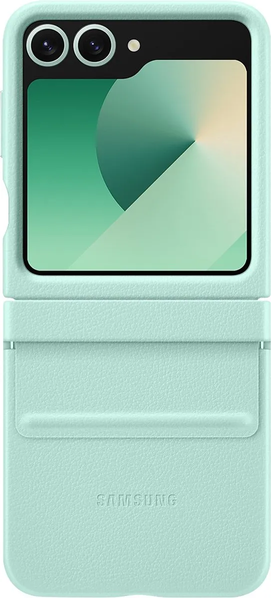 Samsung Galaxy Z Flip6 Vegan Leren Hoesje EF-VF741PMEGWW - Munt