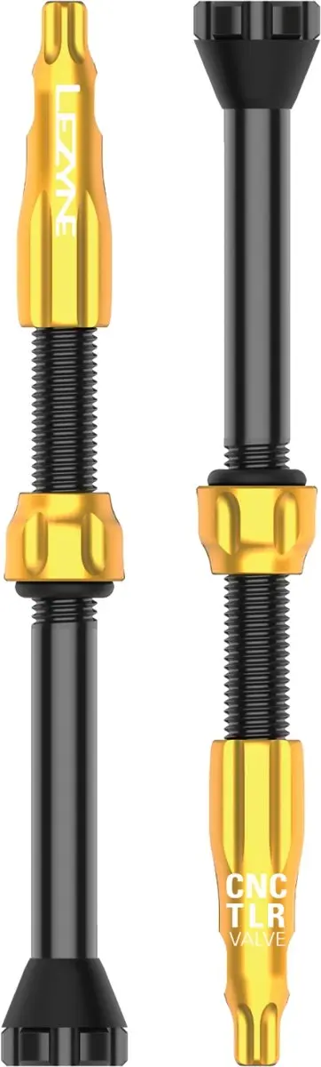 LEZYNE Bandenplakkers CNC TLR TUBELESS VALVE 60MM GOLD