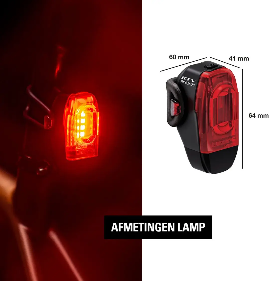 Lezyne KTV Drive Pro+ Achterlicht - Zwart - afbeelding 3 van 6