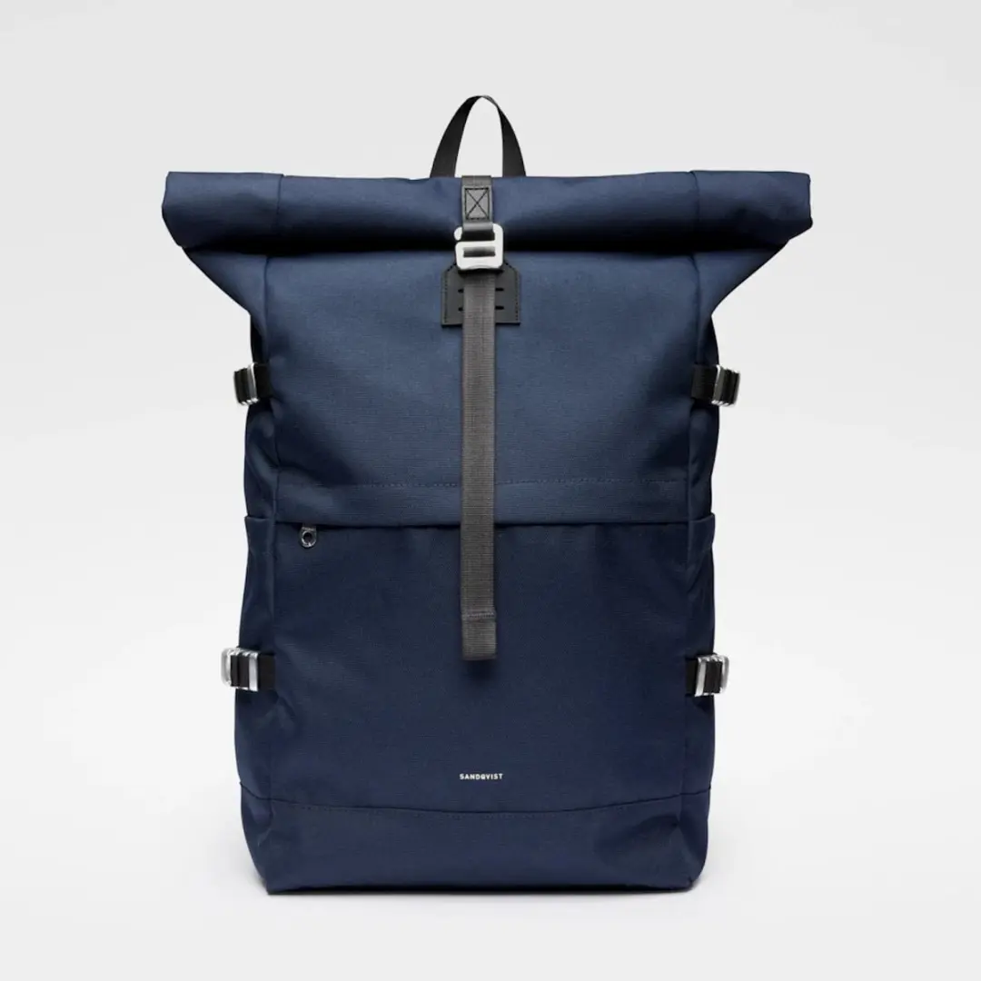 Sandqvist Icon Rolltop L Rugzak 26L - Navy - afbeelding 6 van 6