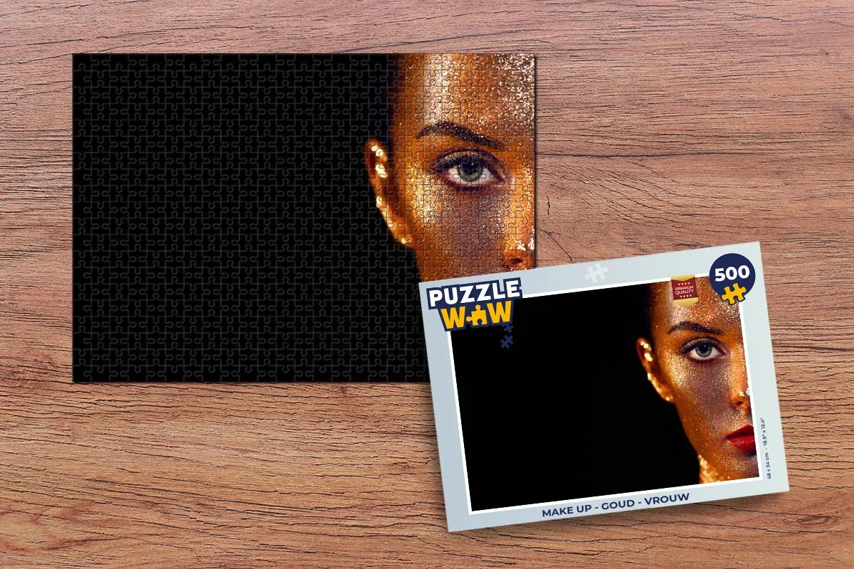 PuzzleWow Make Up Glitter Puzzel 500 Stuks - Multicolor