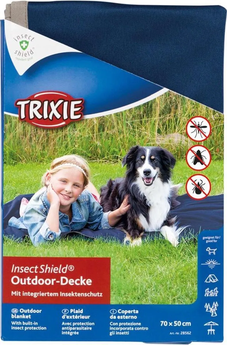 Trixie Buitendeken Insect Shield 70x50cm - Donkerblauw