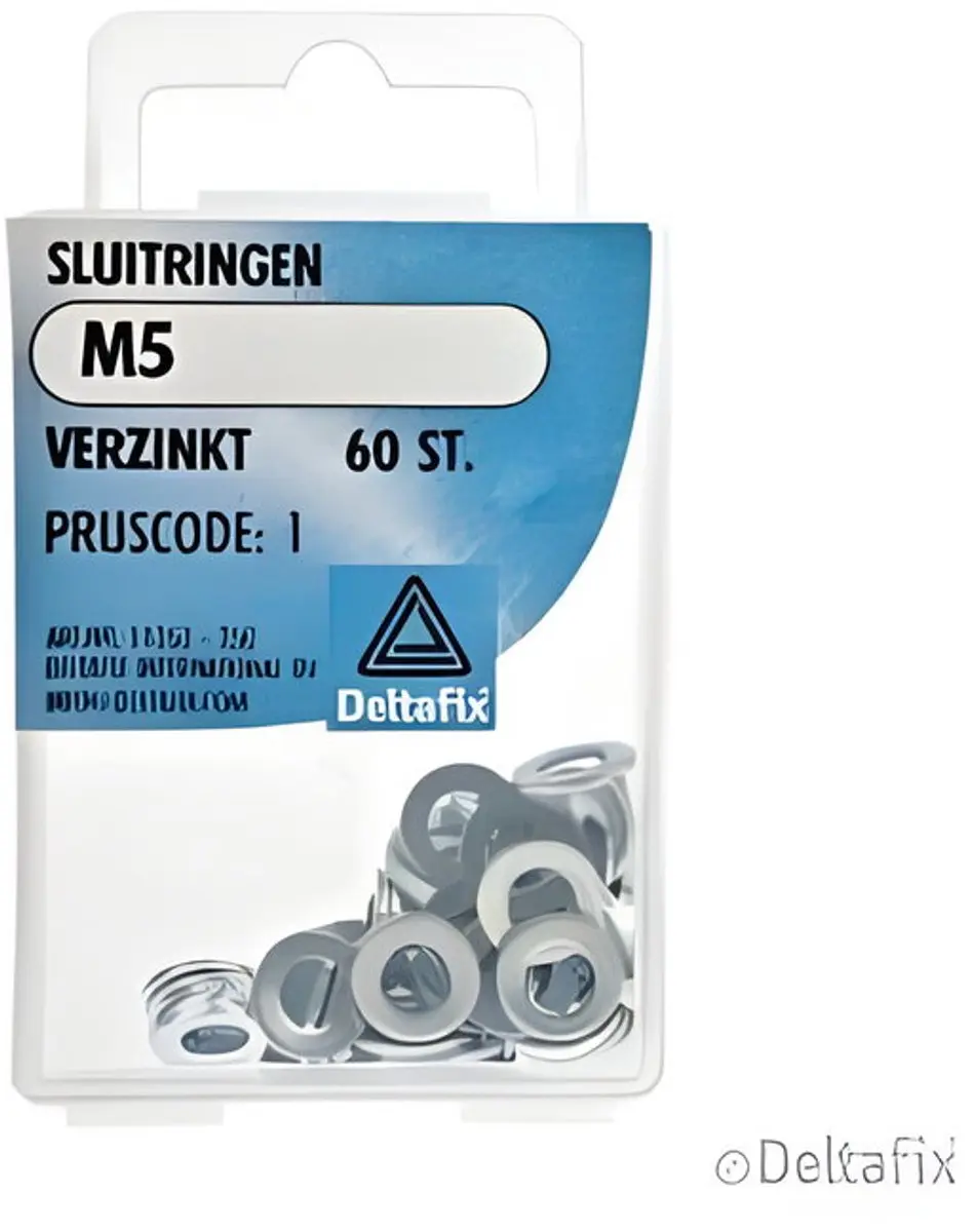 Deltafix Sluitringen M5 verzinkt 60 Stuks