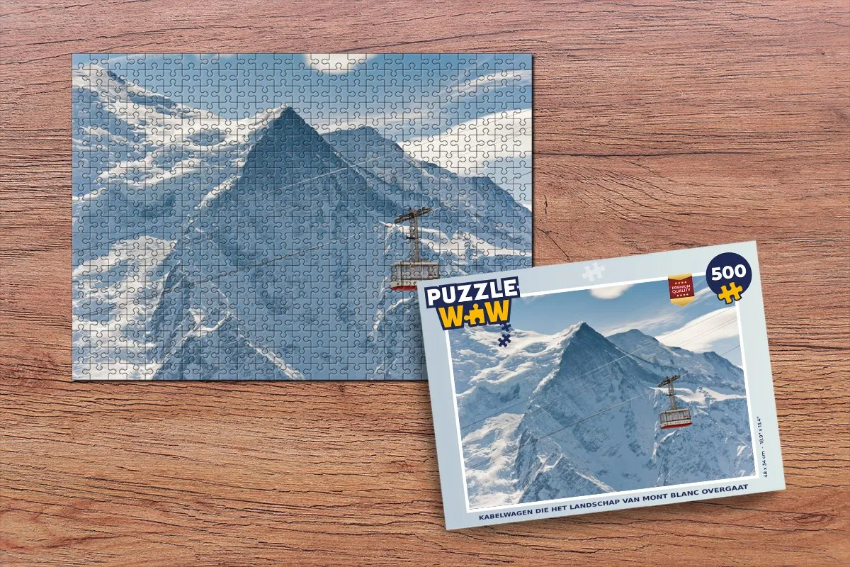 PuzzleWow Mont Blanc Legpuzzel 500 Stuks - Multicolor