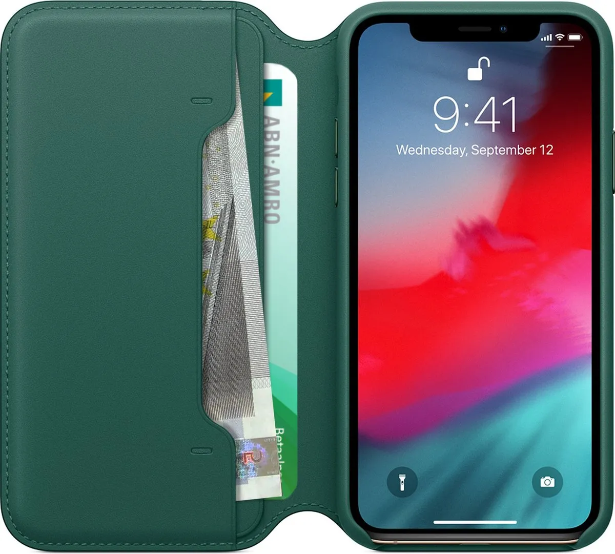 Apple Folio Hoesje iPhone XS - Groen MRWY2ZM/A