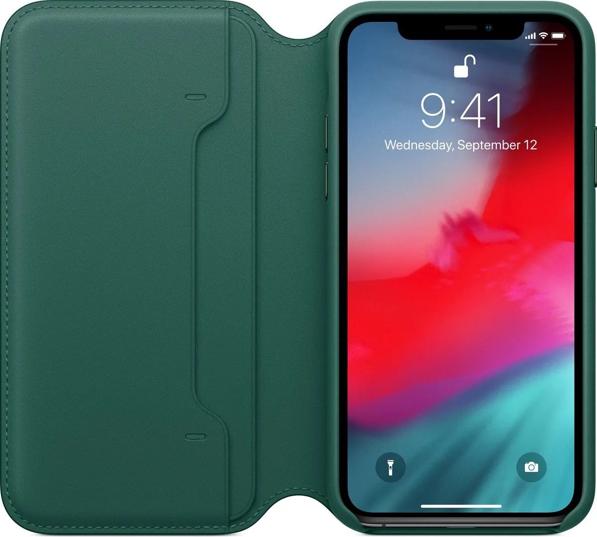 Apple Folio Hoesje iPhone XS - Groen MRWY2ZM/A