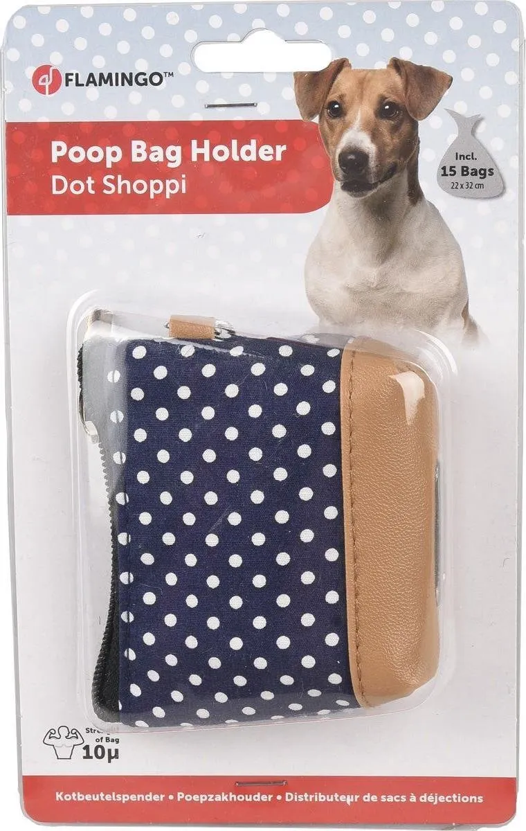 Flamingo Dot Shoppi Poepzakhouder - Blauw