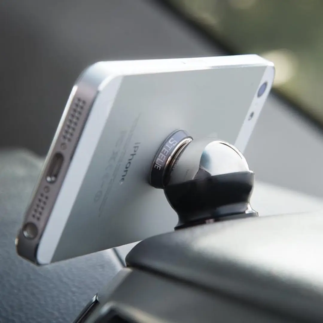 Nite Ize Steelie Car Mount Telefoonhouder - Zwart & zilver - afbeelding 4 van 6