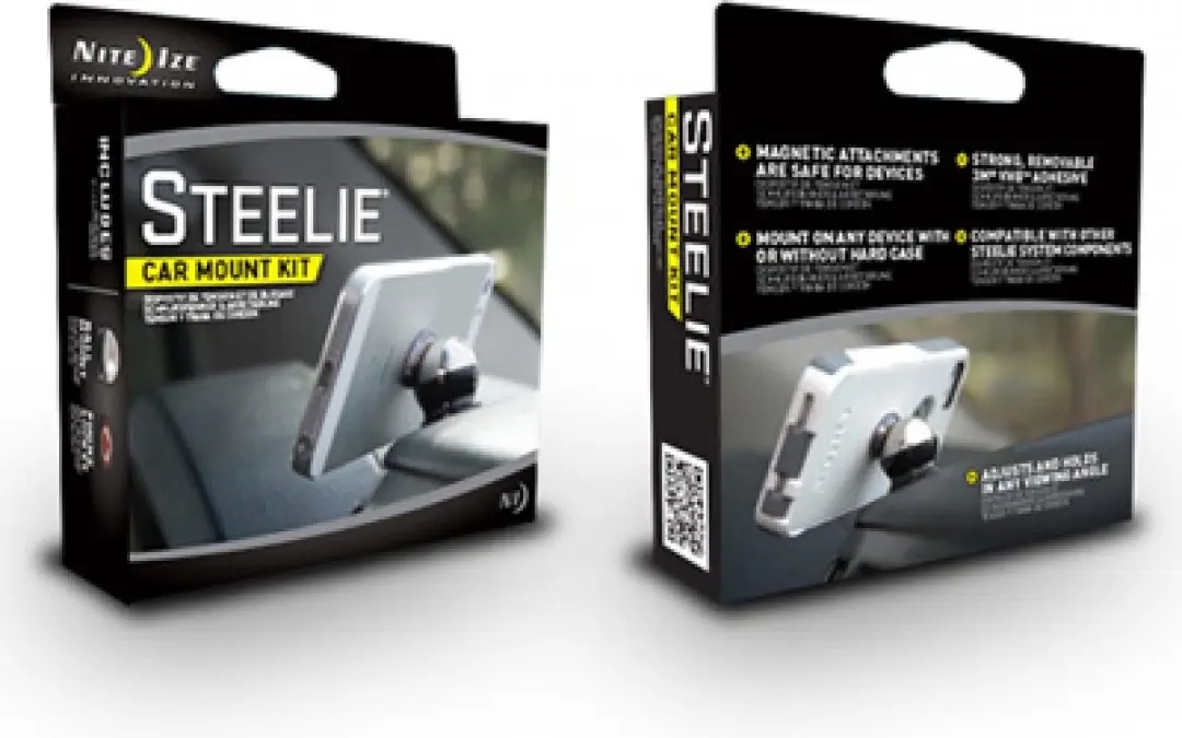 Nite Ize Steelie Car Mount Telefoonhouder - Zwart & zilver - afbeelding 5 van 6