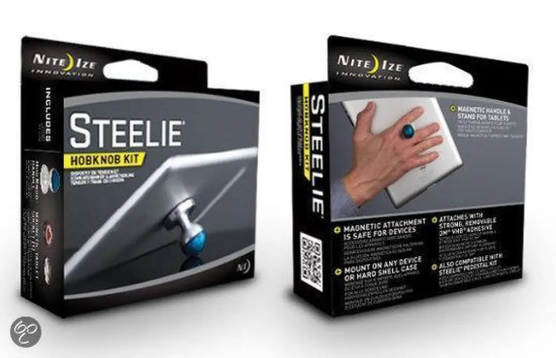 Nite Ize Steelie HobKnob Kit Tablethouder Zilver - afbeelding 3 van 3