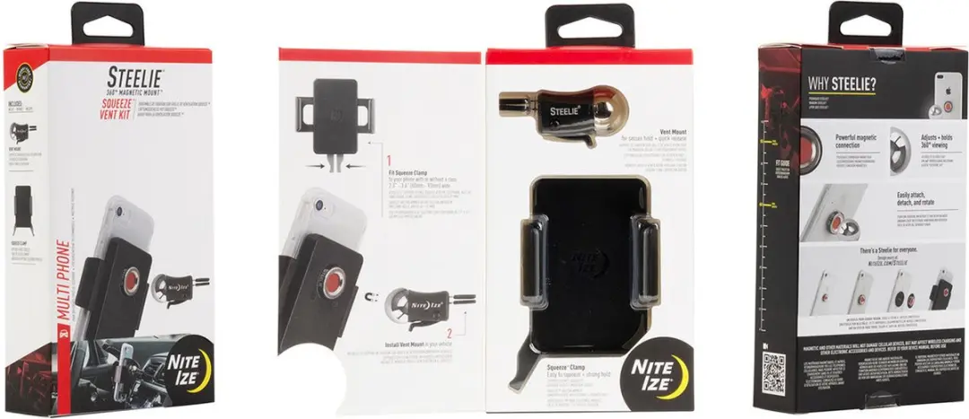 Steelie Squeeze Vent Mount Kit