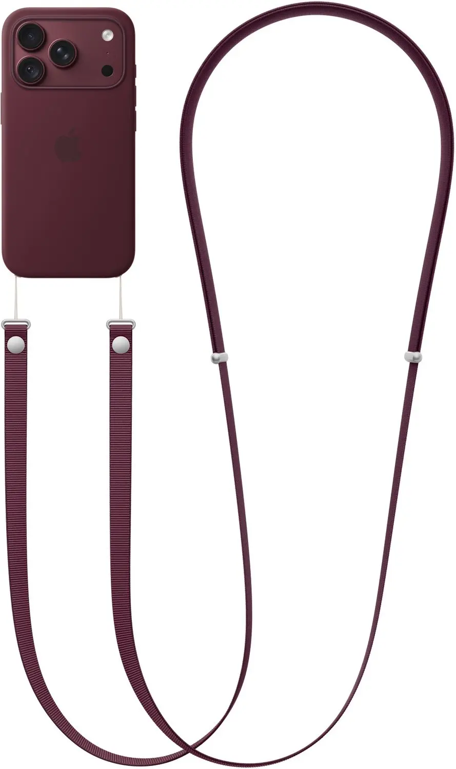Apple Crossbody Strap Donkerrood - afbeelding 2 van 5