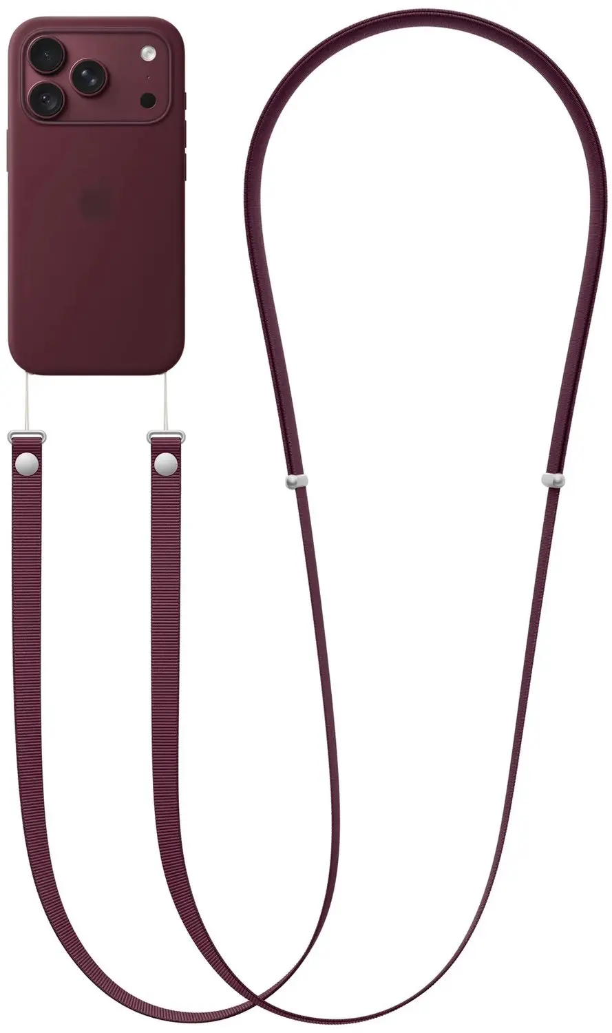 Apple Crossbody Strap Donkerrood - afbeelding 3 van 5
