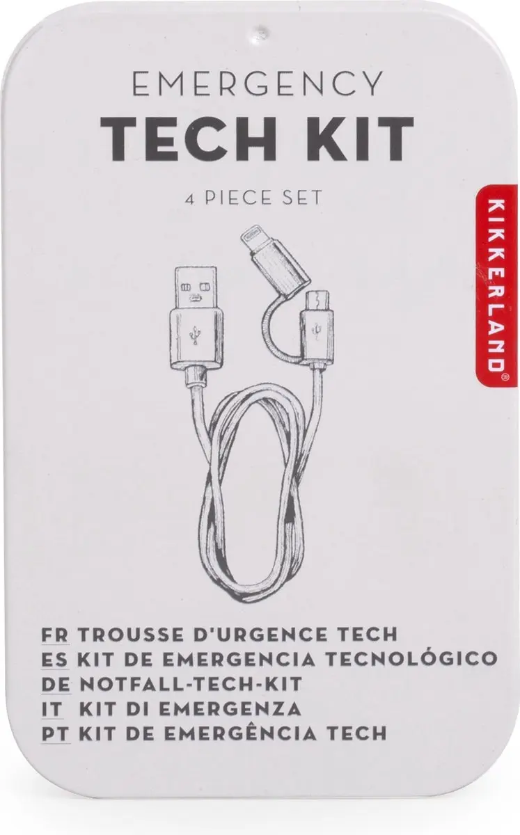 Kikkerland Tech Kit CD135 Reisaccessoires Wit