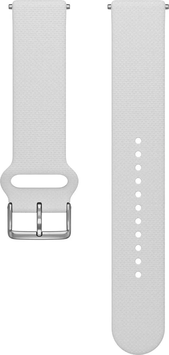Polar Horlogebandje 20mm Silicone Tunnel S-L Wit - afbeelding 6 van 6