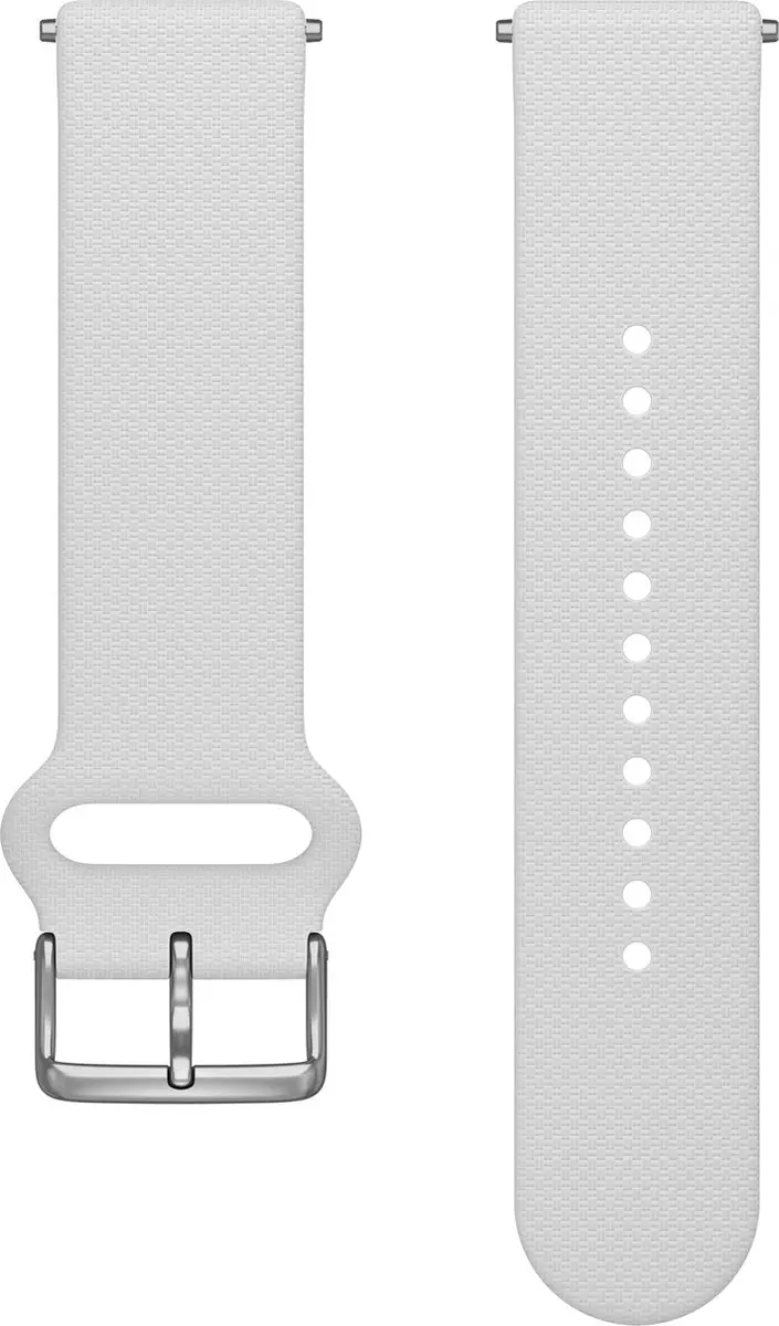 Polar Horlogebandje 20mm Silicone Tunnel S-L Wit