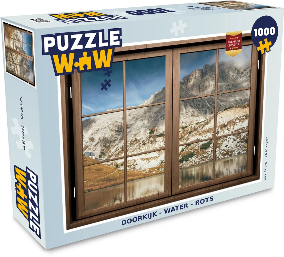 PuzzleWow Doorkijk Water Rots Legpuzzel 1000 Stuks