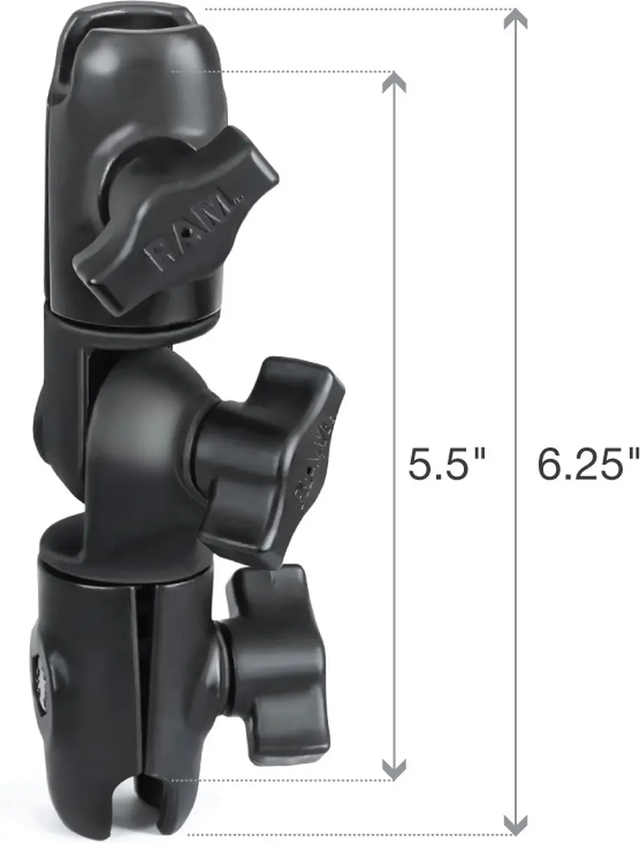 RAM Mounts RAP-B-200-2U Dubbele Klemarm - Zwart - afbeelding 2 van 5
