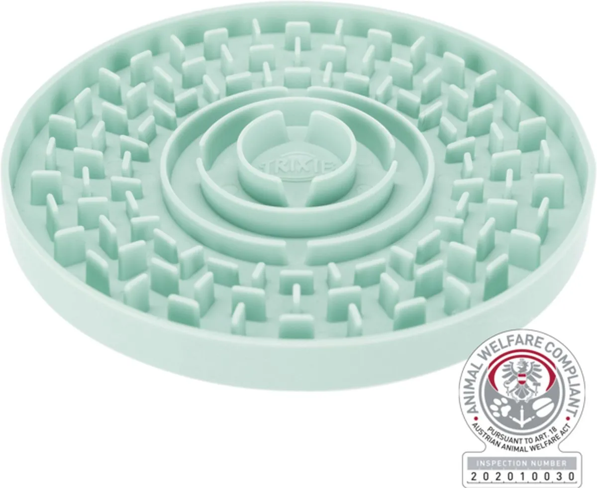 Trixie Junior Anti Schrokbak Likplaat Mintgroen 21x21cm