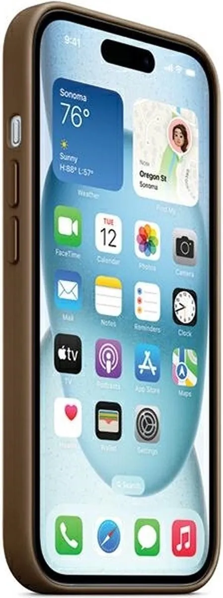 Apple FineWoven Hoesje iPhone 15 Plus - Taupe - MT473ZM/A