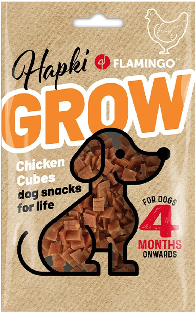 Flamingo Hapki Grow Chicken Puppyvoer 255g (3x85g)