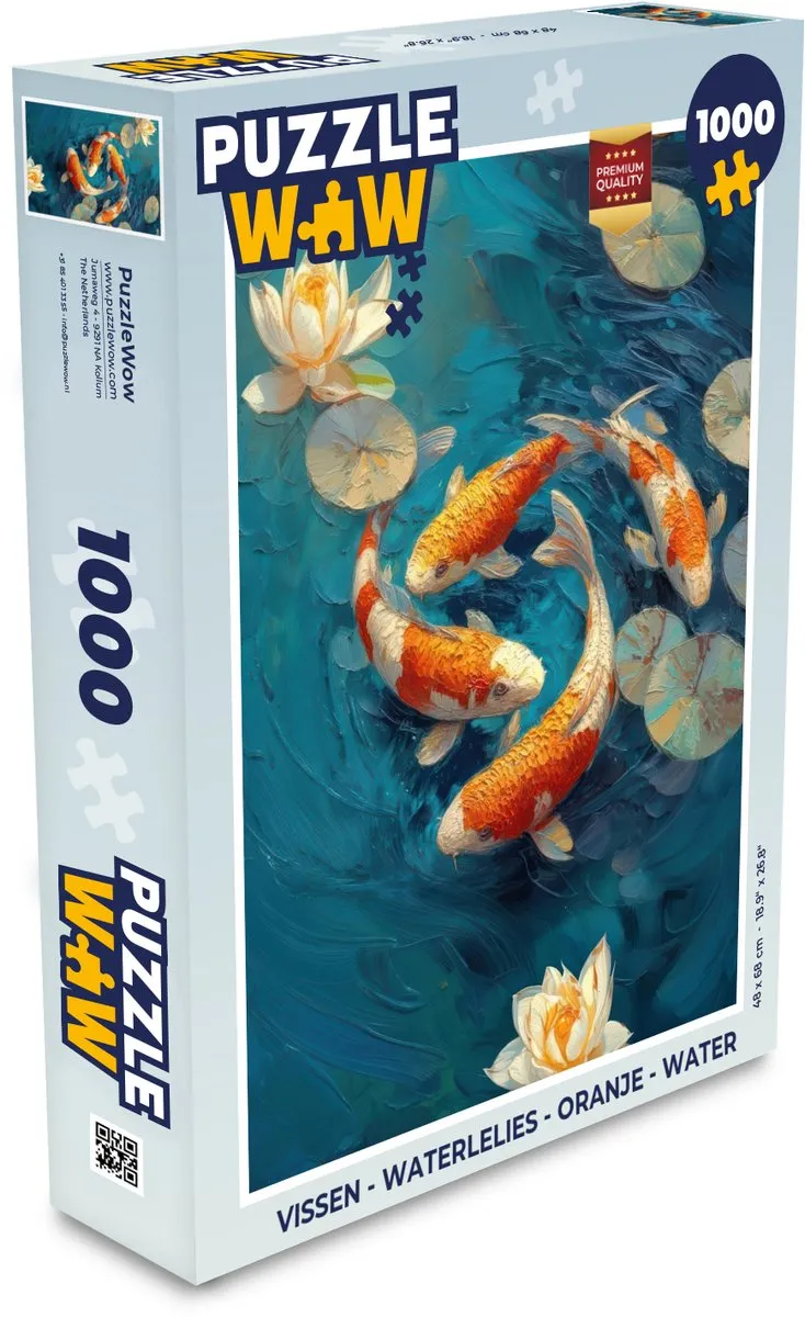PuzzleWow Waterlelies Legpuzzel 1000 Stuks