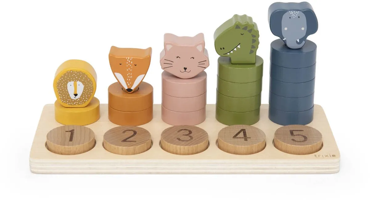 Trixie Houten Telpuzzel 0-5 - Multi