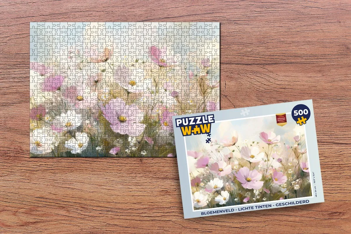 PuzzleWow Bloemenveld Legpuzzel 500 Stuks - 8721173244733