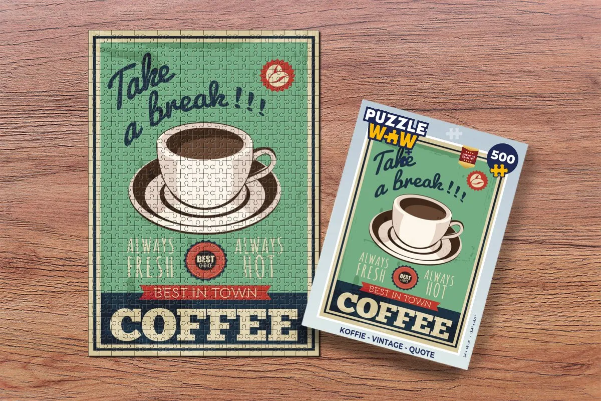PuzzleWow Vintage Quote Legpuzzel 500 Stuks - Multicolor