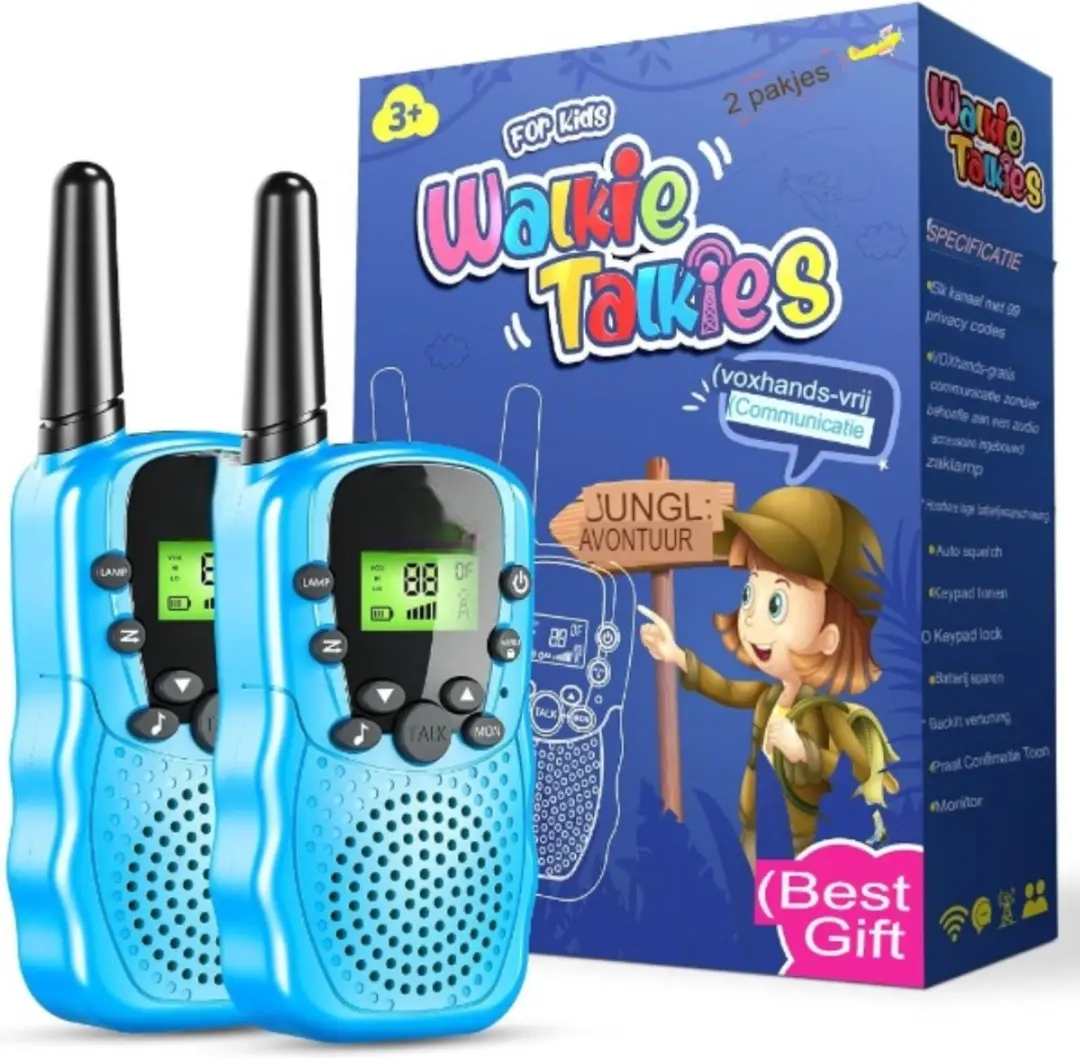 Velox Walkie Talkie Oplaadbaar - Walkie Talkie Kinderen - Walkie Talkie Met Oplader - Walkie Talkie Kinderen Oplaadbaar - Walkie Talkie Oplaadbaar Kinderen - afbeelding 4 van 5