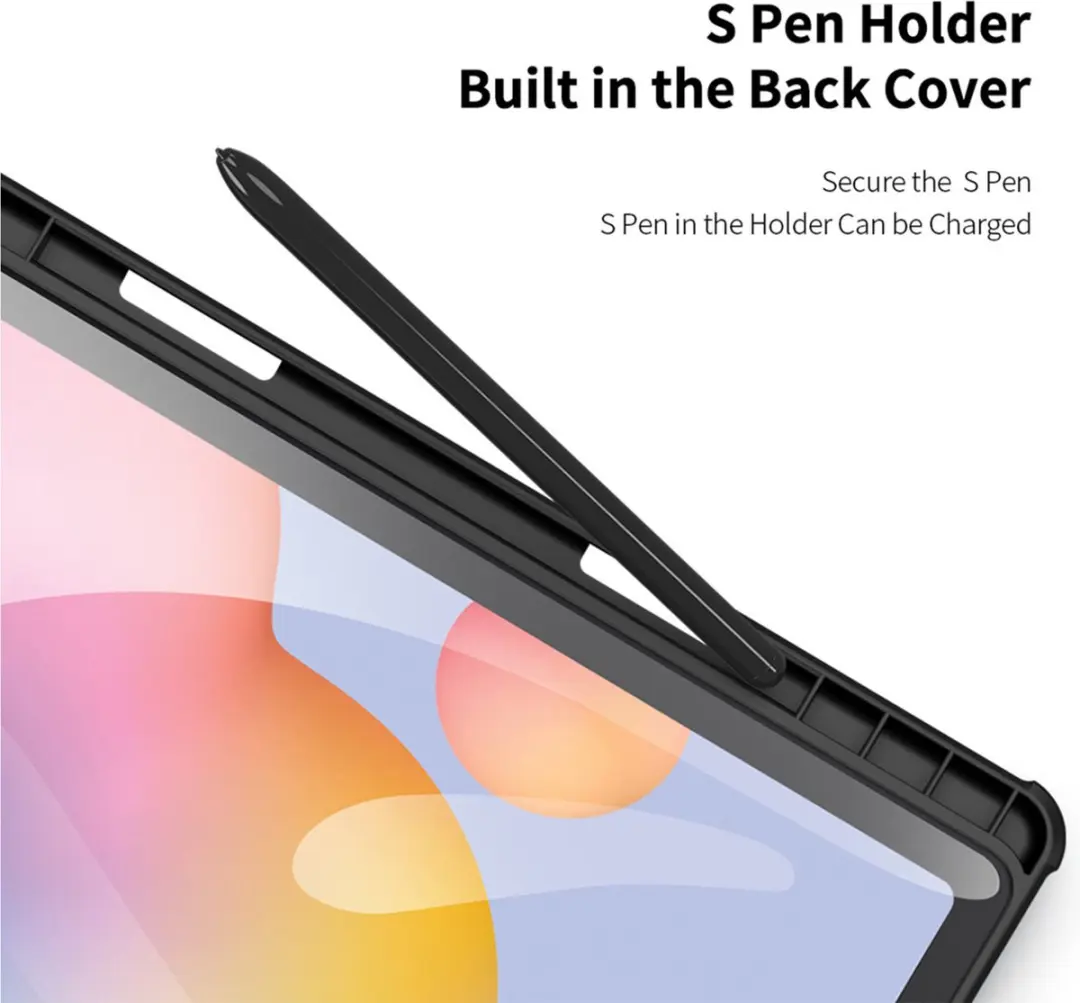 Dux Ducis Toby Tablethoes Zwart - Samsung Galaxy Tab S6 Lite - afbeelding 4 van 6