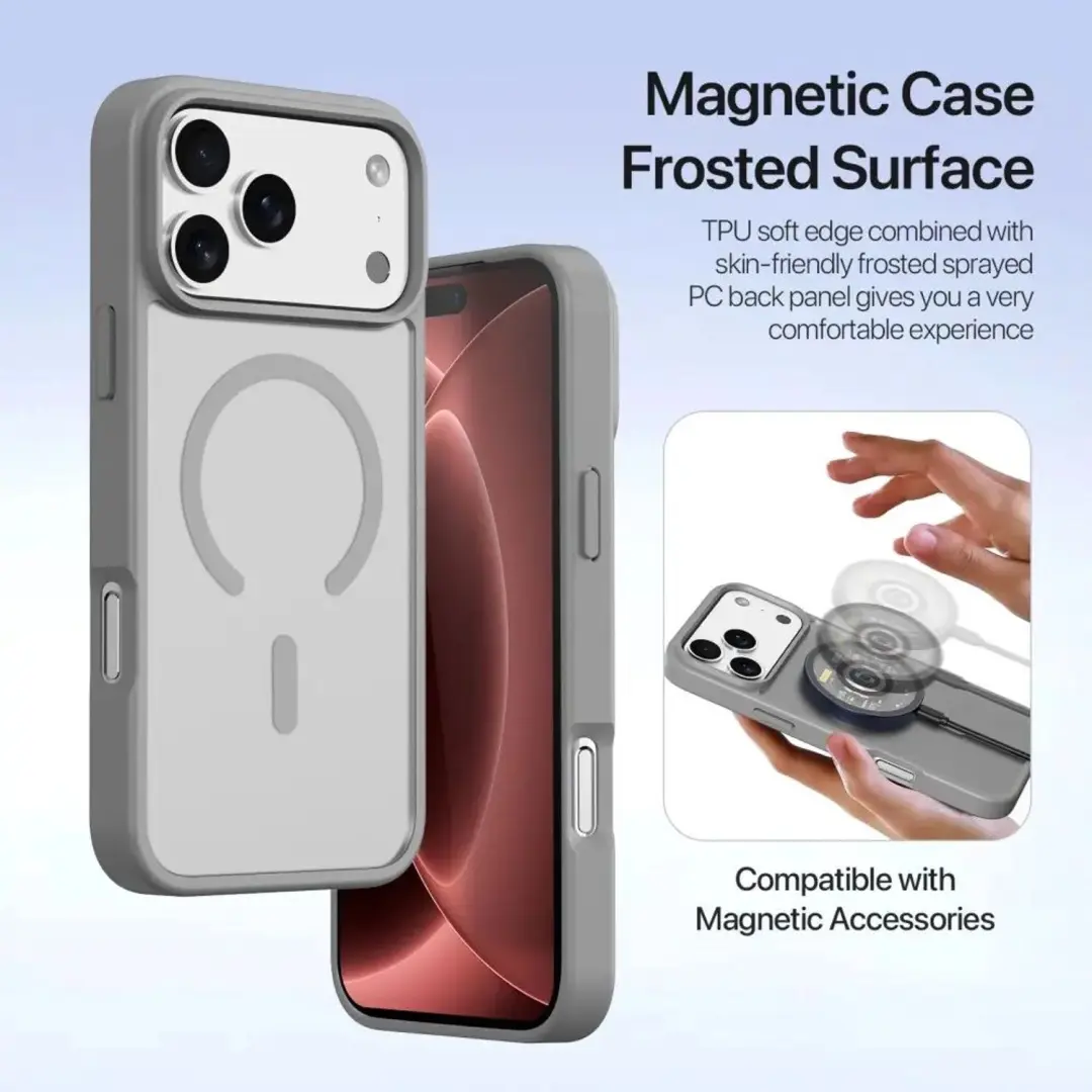 Dux Ducis Lawa iPhone 18 Pro / 17 Pro Hoesje 2-in-1 Grijs - afbeelding 3 van 6