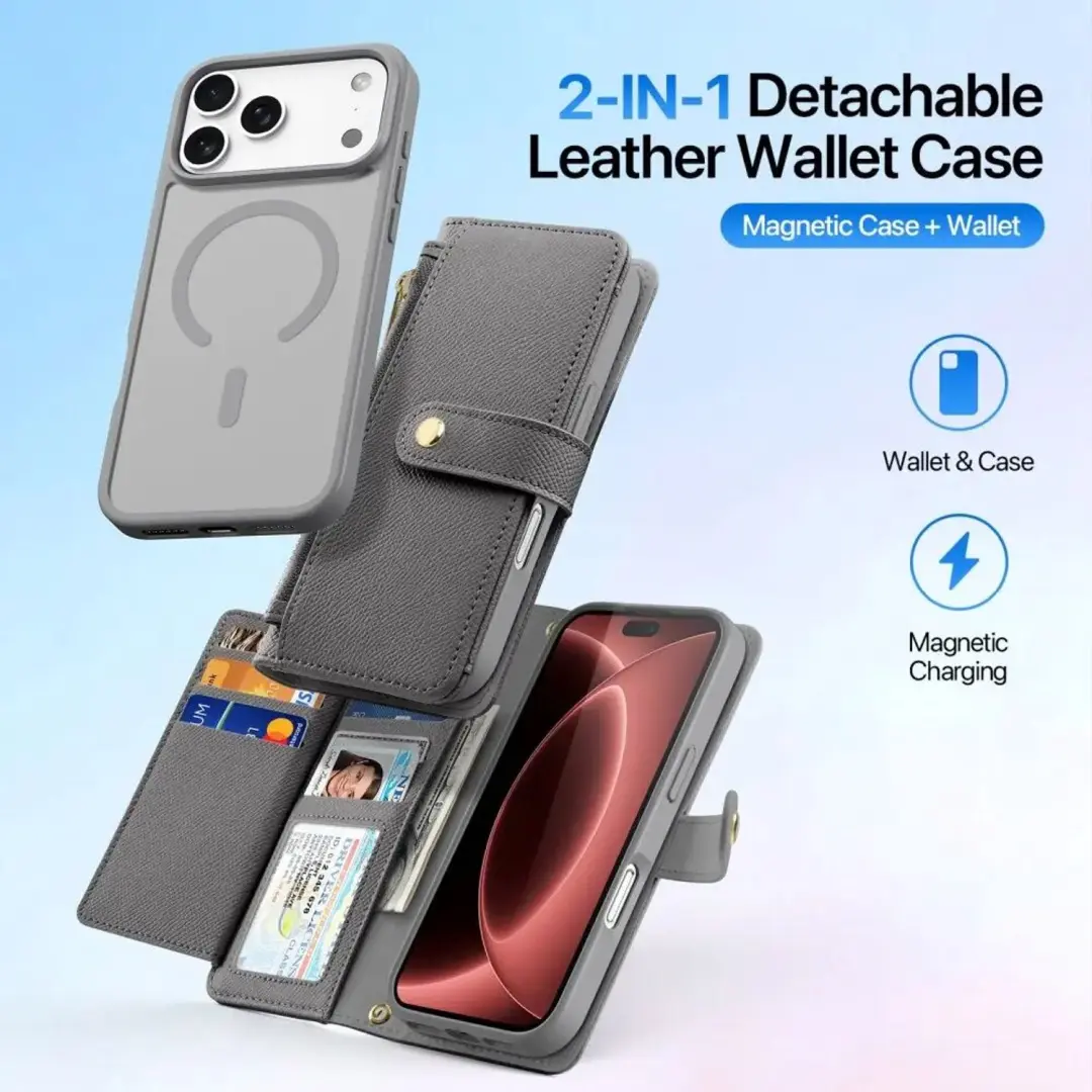 Dux Ducis Lawa iPhone 18 Pro / 17 Pro Hoesje 2-in-1 Grijs - afbeelding 6 van 6