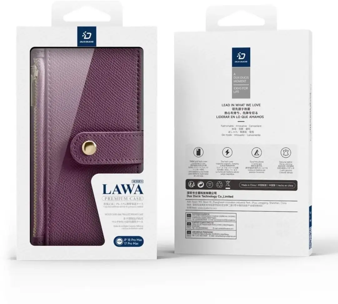 Dux Ducis Lawa Hoesje iPhone 18 Pro Max 2-in-1 MagSafe Burgundy - afbeelding 3 van 6